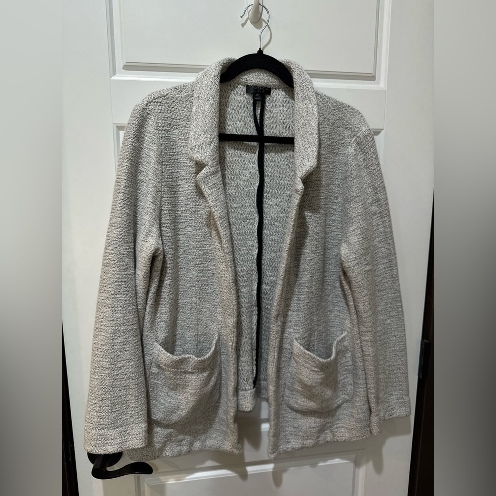 Topshop Black and Gray Knit Cardigan
